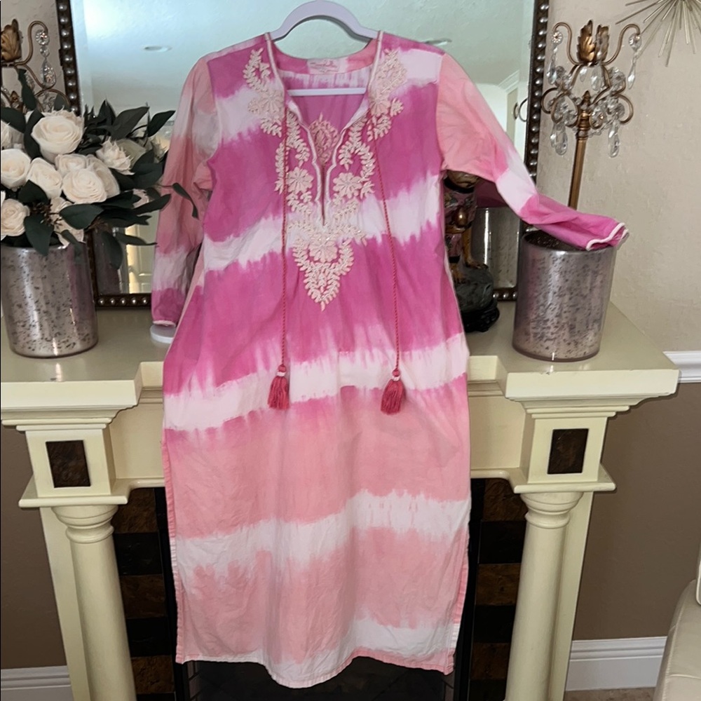 Mary Marshmallow boho preppy beachy dress size medium - Picture 2 of 8